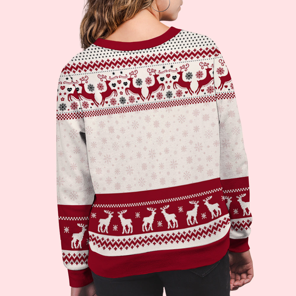 Happy Pawlidays To Fur Mom - Personalized Custom All-Over-Print Sweatshirt