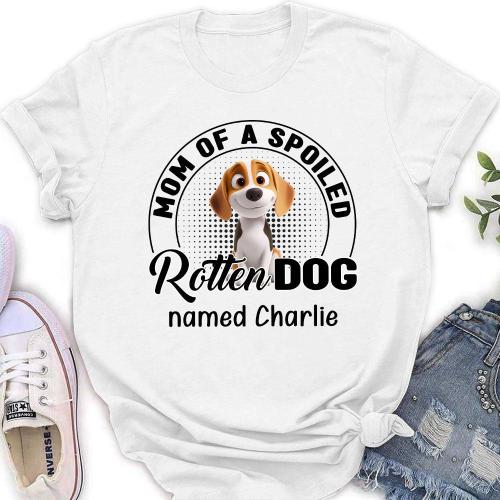 Lovely Spoiled Rotten Dog Chibi Cartoon - Personalized Custom Women's T-Shirt