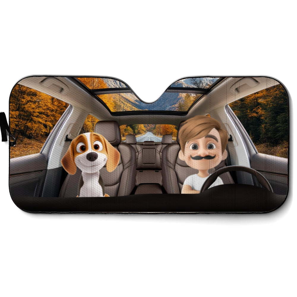 Life Is Better With My Dog - Personalized Car Sunshade