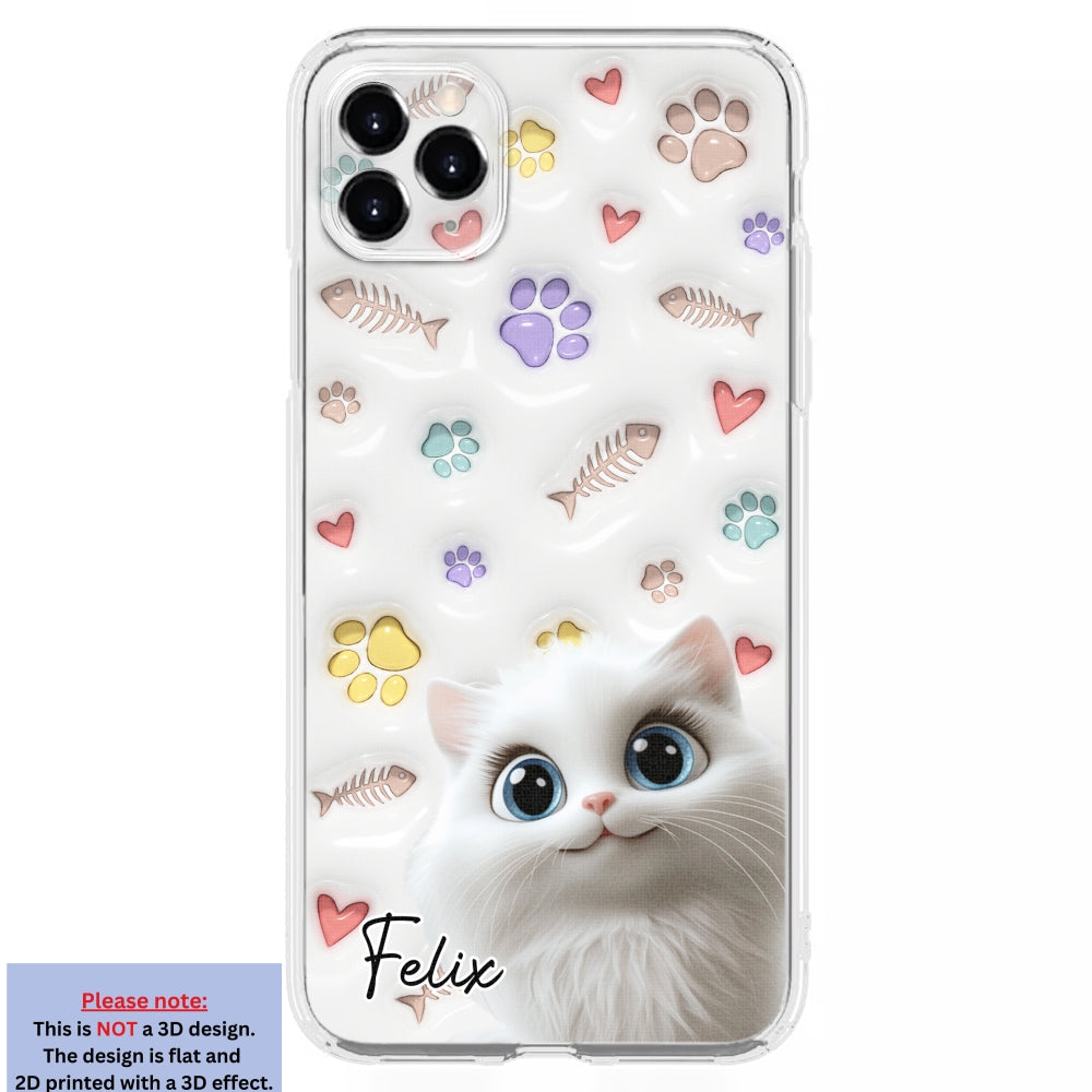 Baby Lovely Cat - Personalized Custom 3D Inflated Effect Phone Case