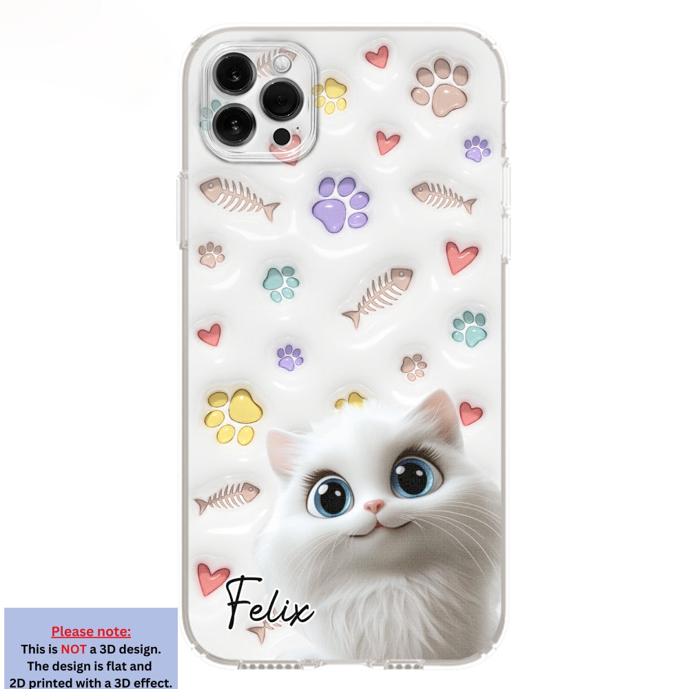 Baby Lovely Cat - Personalized Custom 3D Inflated Effect Phone Case