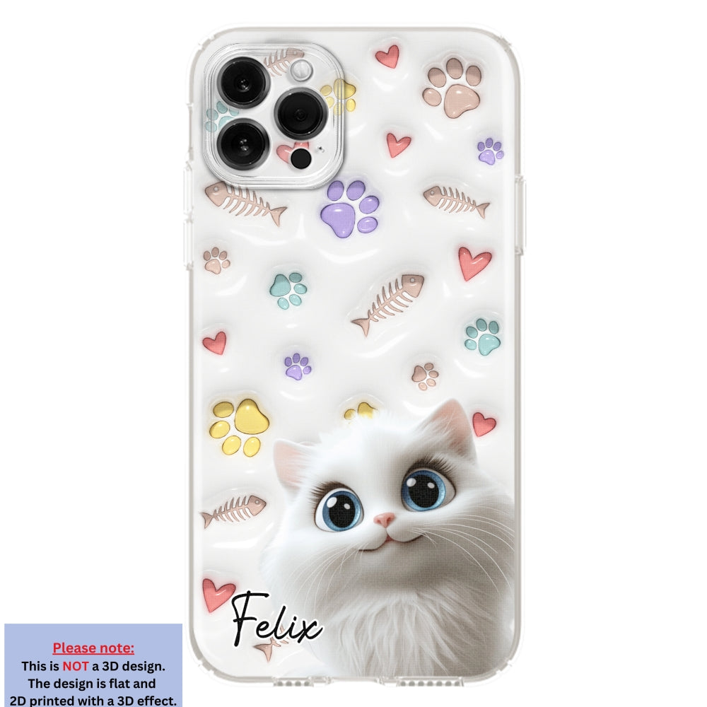 Baby Lovely Cat - Personalized Custom 3D Inflated Effect Phone Case