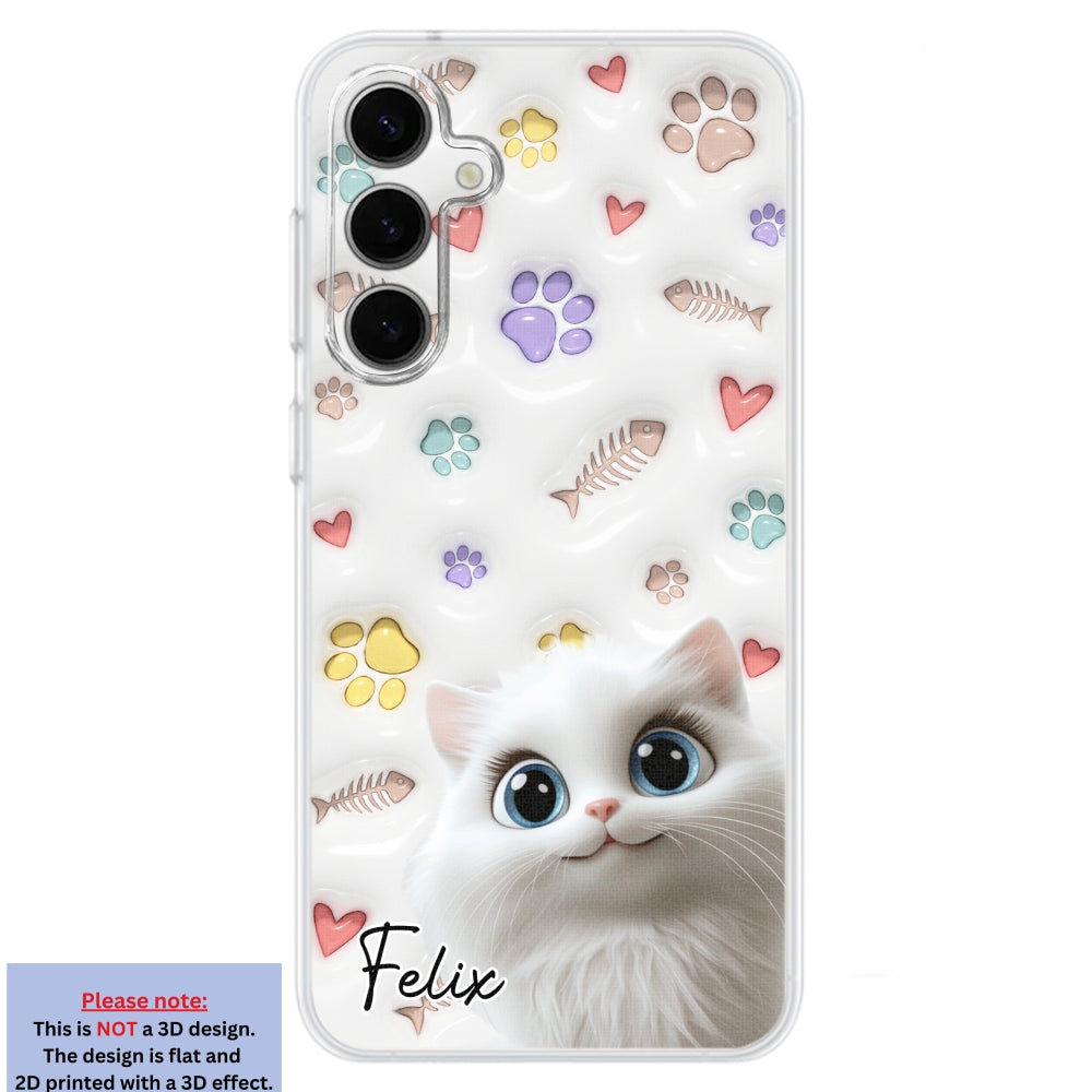 Baby Lovely Cat - Personalized Custom 3D Inflated Effect Phone Case