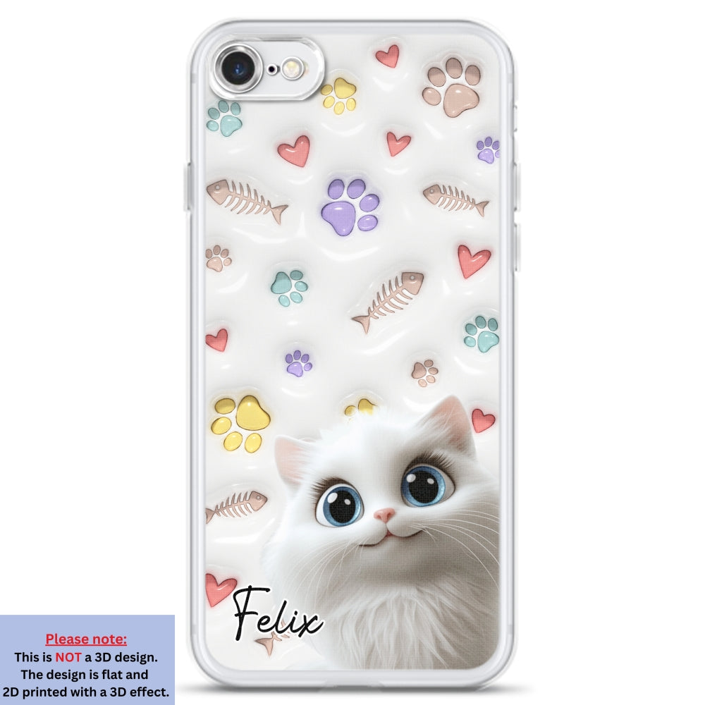 Baby Lovely Cat - Personalized Custom 3D Inflated Effect Phone Case