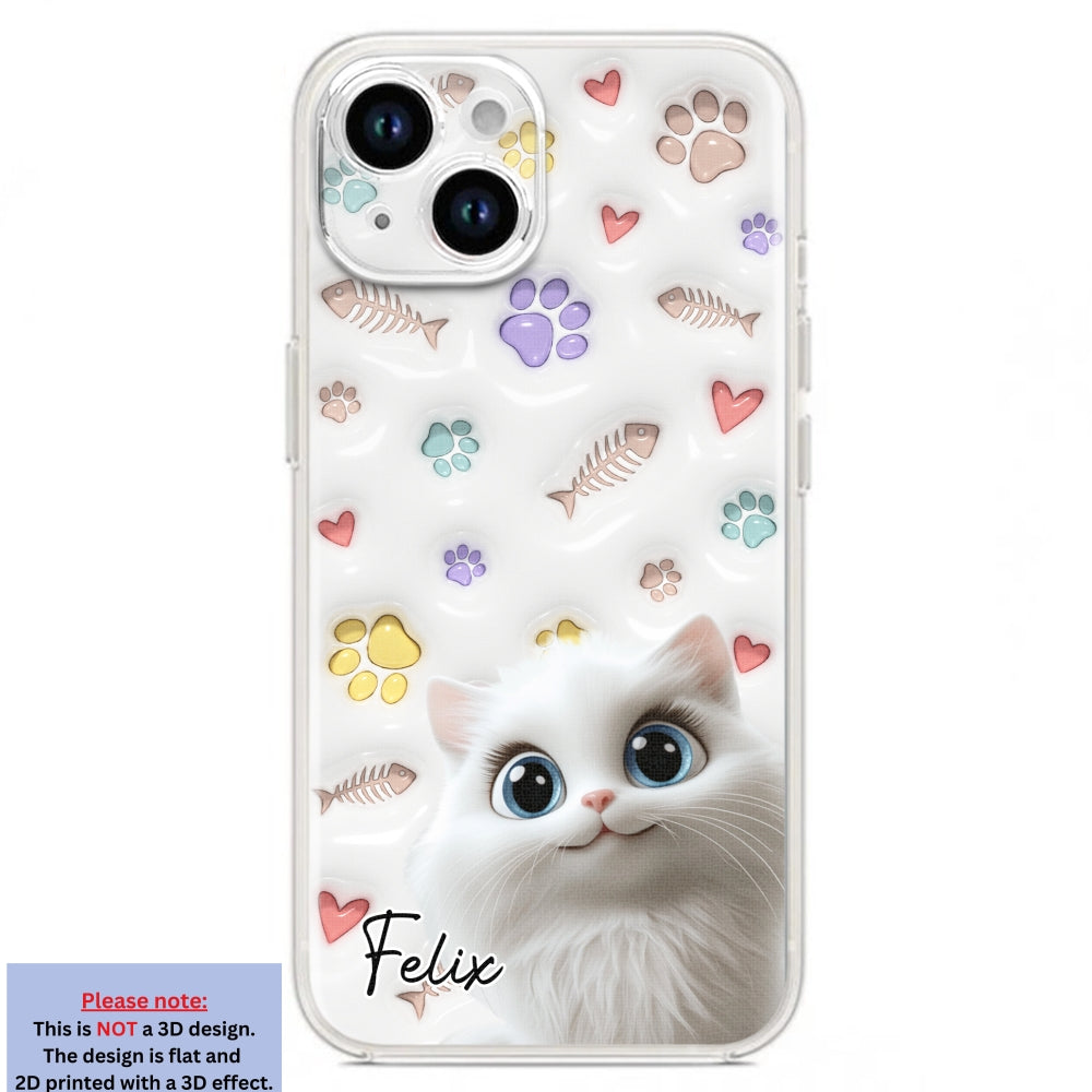 Baby Lovely Cat - Personalized Custom 3D Inflated Effect Phone Case