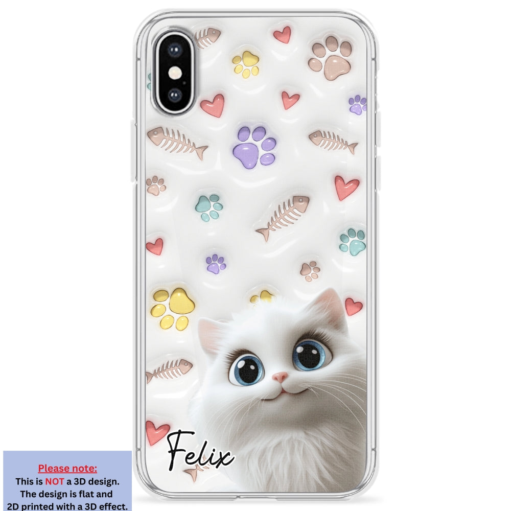 Baby Lovely Cat - Personalized Custom 3D Inflated Effect Phone Case