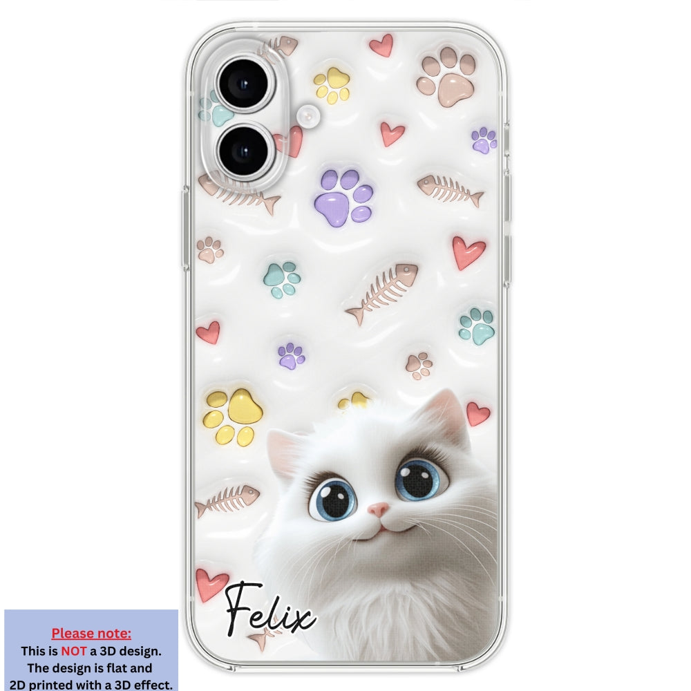 Baby Lovely Cat - Personalized Custom 3D Inflated Effect Phone Case