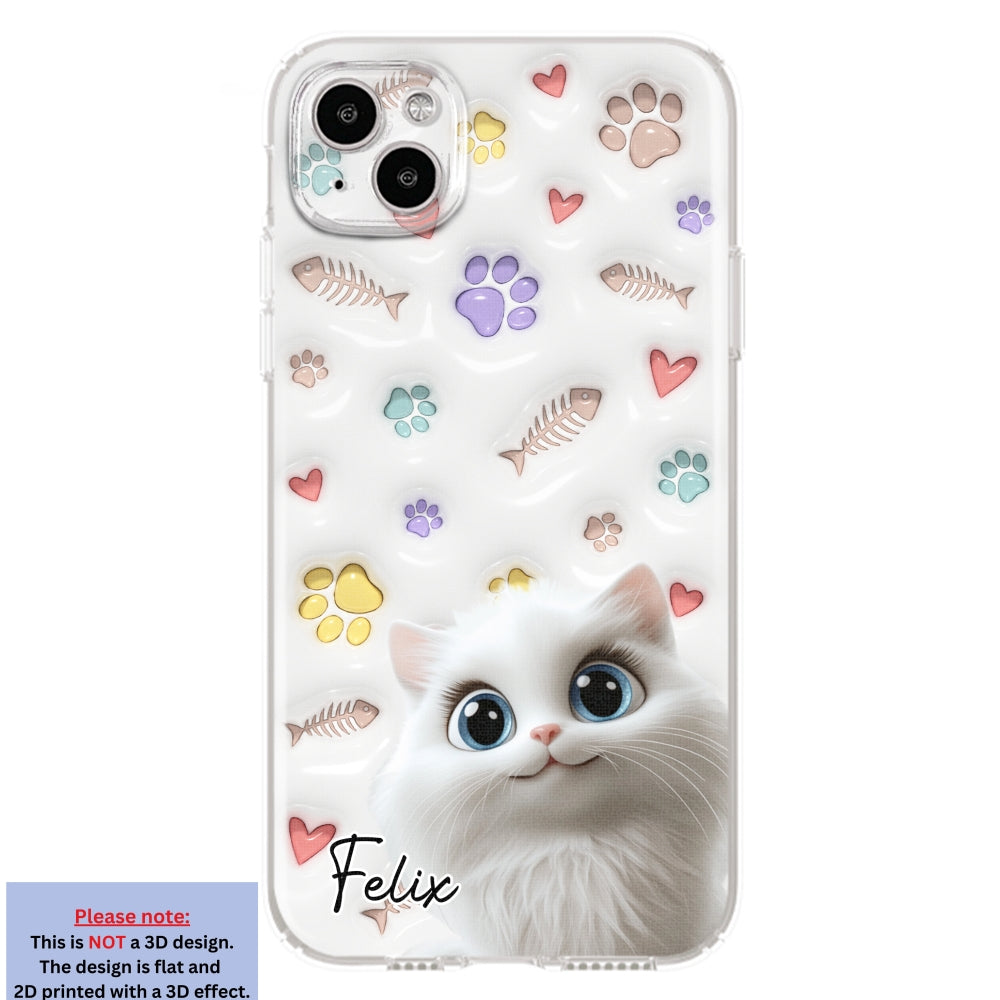 Baby Lovely Cat - Personalized Custom 3D Inflated Effect Phone Case