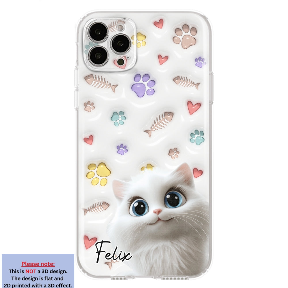 Baby Lovely Cat - Personalized Custom 3D Inflated Effect Phone Case