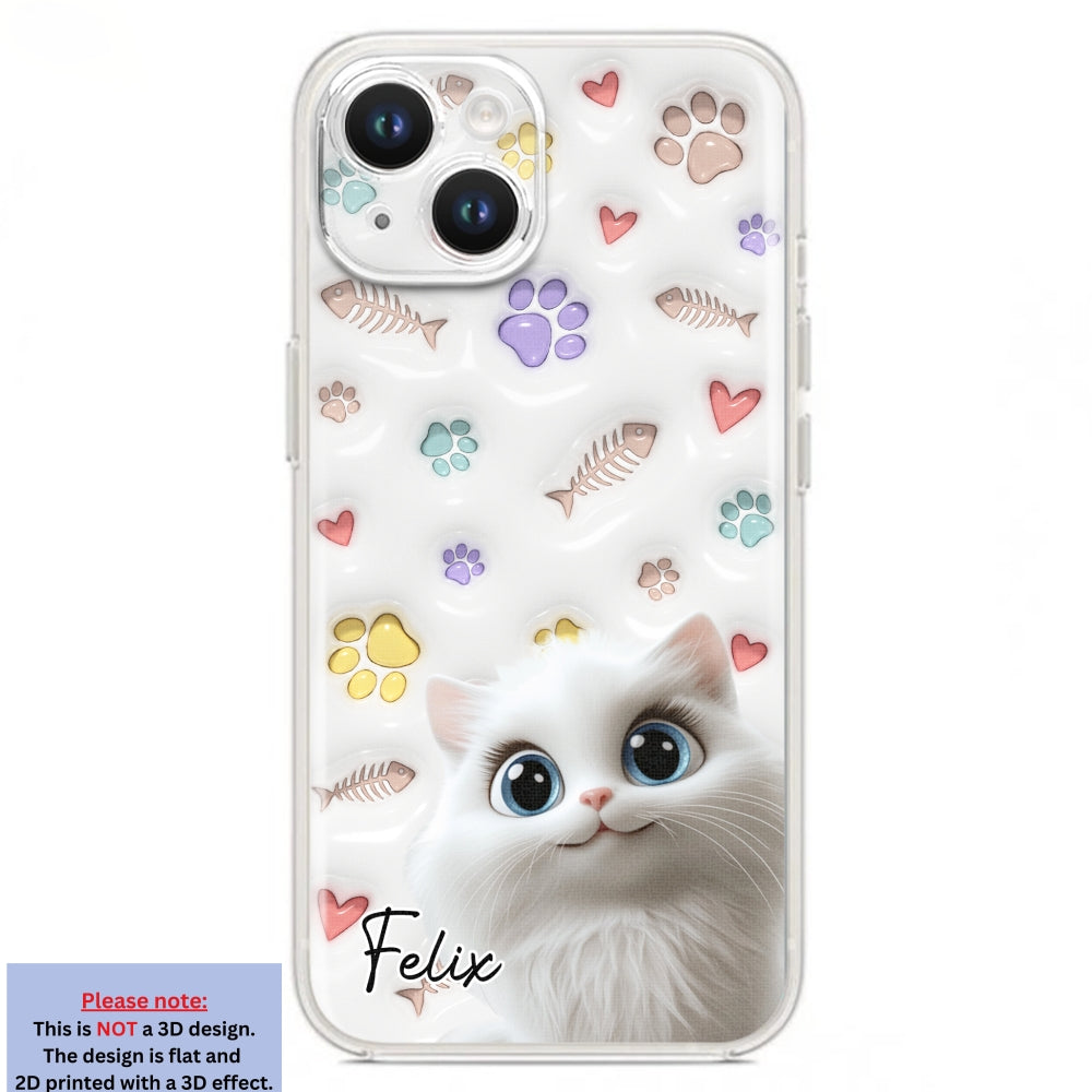 Baby Lovely Cat - Personalized Custom 3D Inflated Effect Phone Case