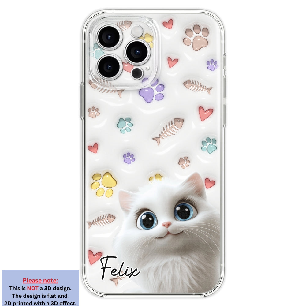 Baby Lovely Cat - Personalized Custom 3D Inflated Effect Phone Case