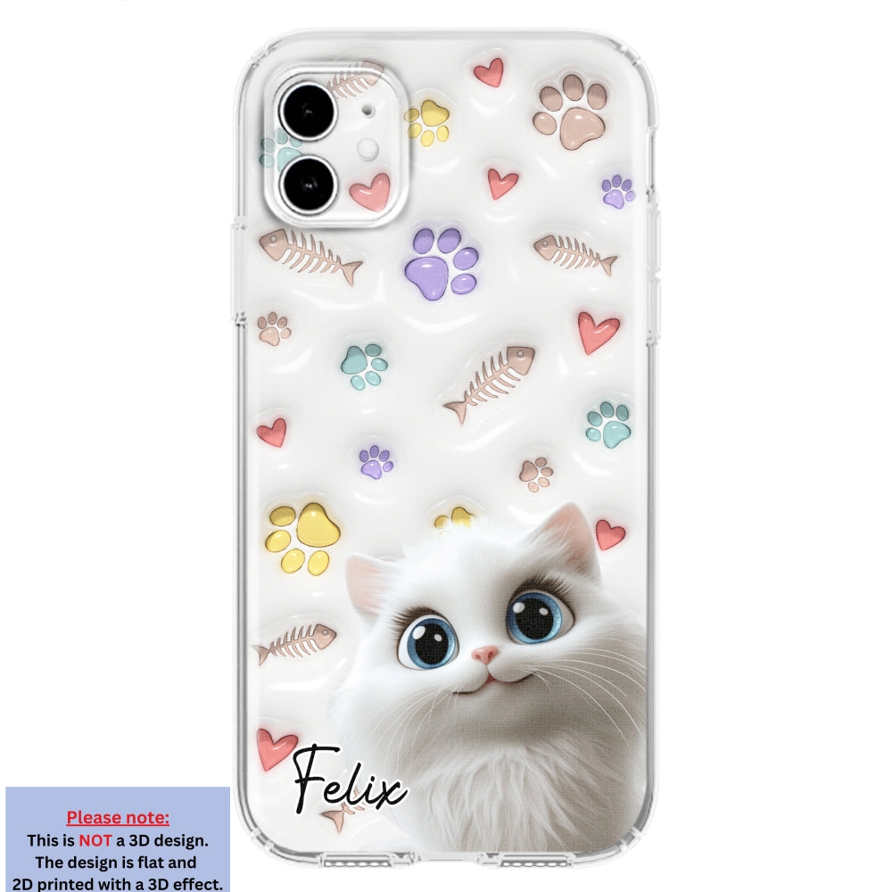 Baby Lovely Cat - Personalized Custom 3D Inflated Effect Phone Case