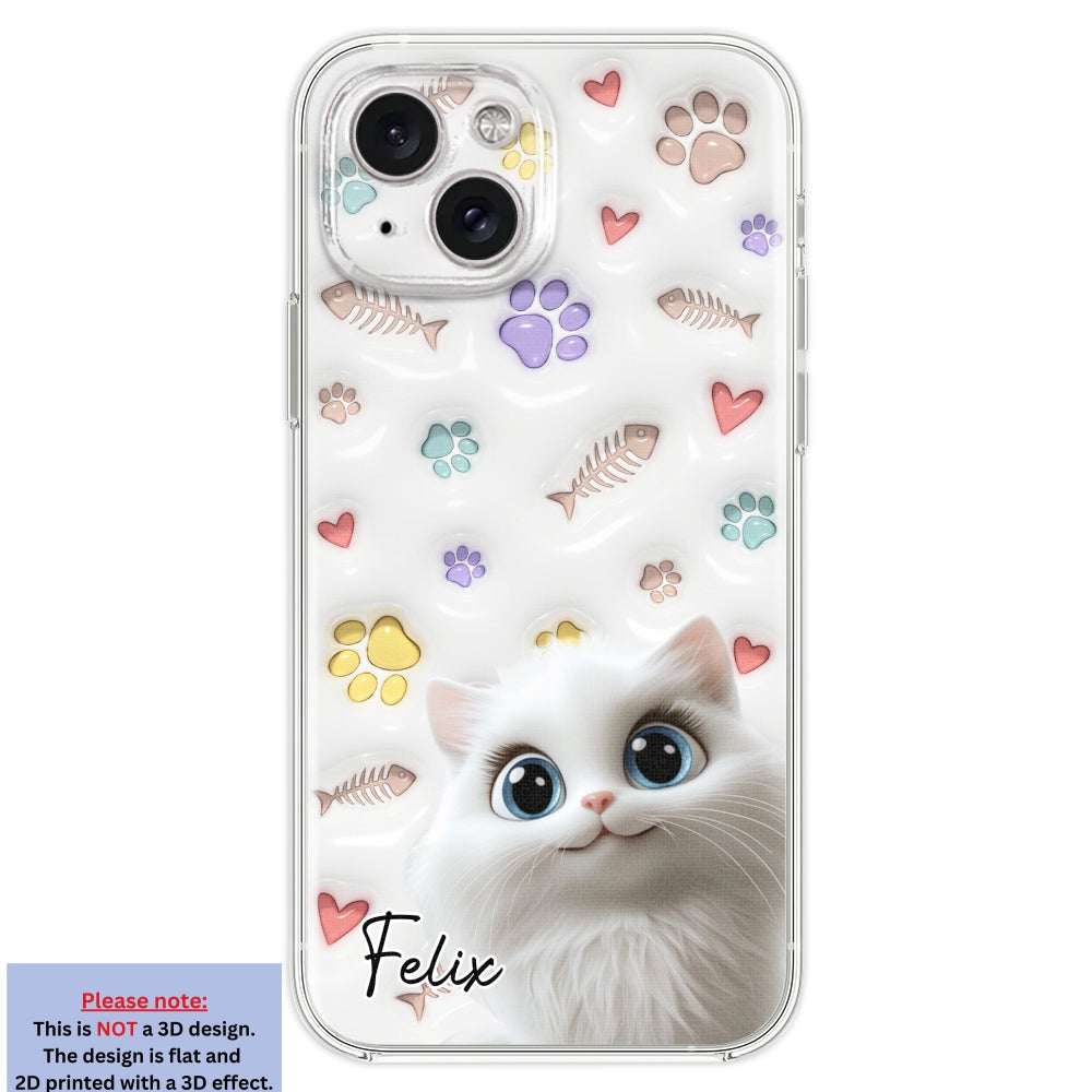 Baby Lovely Cat - Personalized Custom 3D Inflated Effect Phone Case