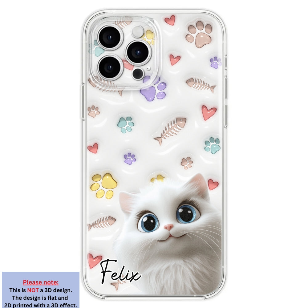 Baby Lovely Cat - Personalized Custom 3D Inflated Effect Phone Case