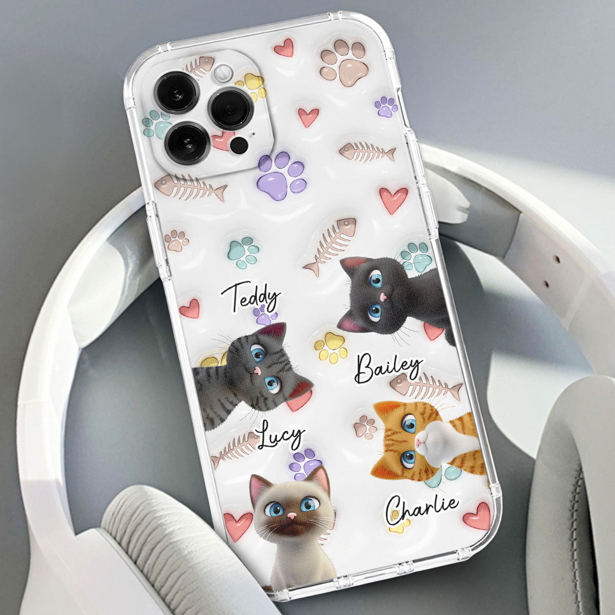 Baby Lovely Cat - Personalized Custom 3D Inflated Effect Phone Case
