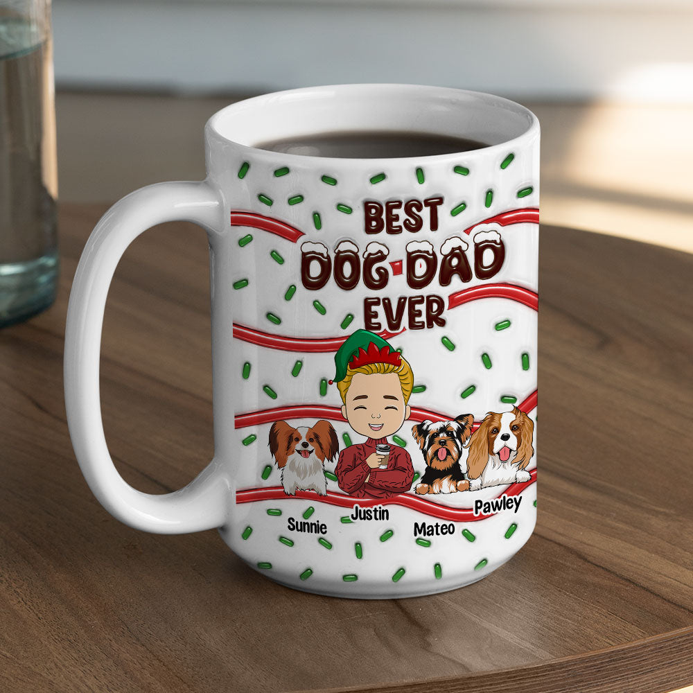 Best Dog Mom Dad Cake - Personalized Custom 3D Inflated Effect Mug