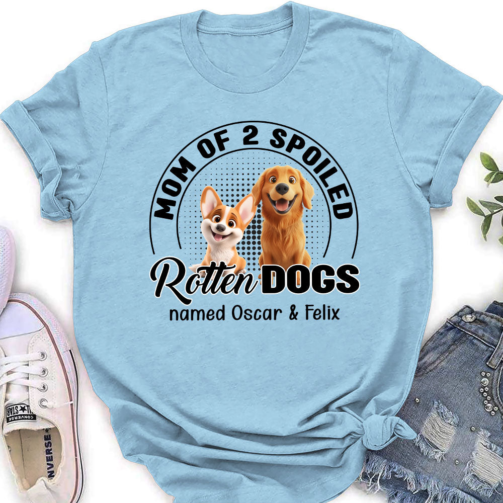 Lovely Spoiled Rotten Dog Chibi Cartoon - Personalized Custom Women's T-Shirt