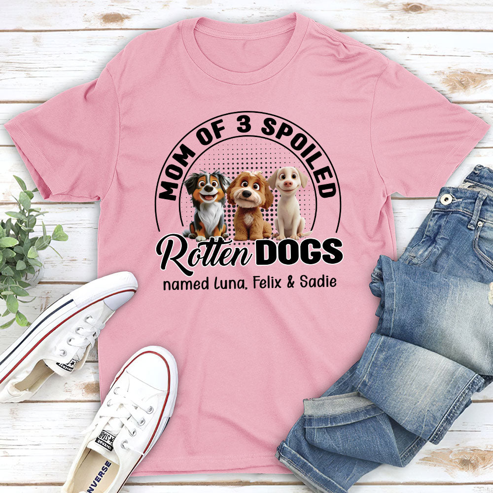 Lovely Spoiled Rotten Dog Chibi Cartoon - Personalized Custom Unisex T-Shirt