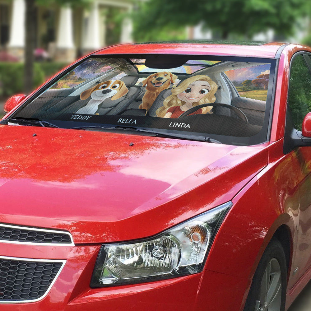 Life Is Better With My Dog - Personalized Car Sunshade