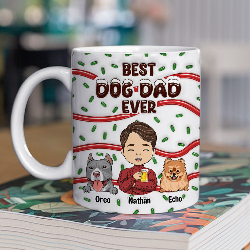 Best Dog Mom Dad Cake - Personalized Custom 3D Inflated Effect Mug