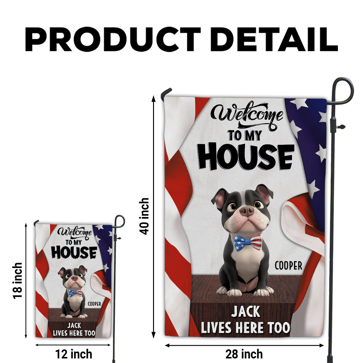 Welcome To American Dog House - Personalized Custom Flag