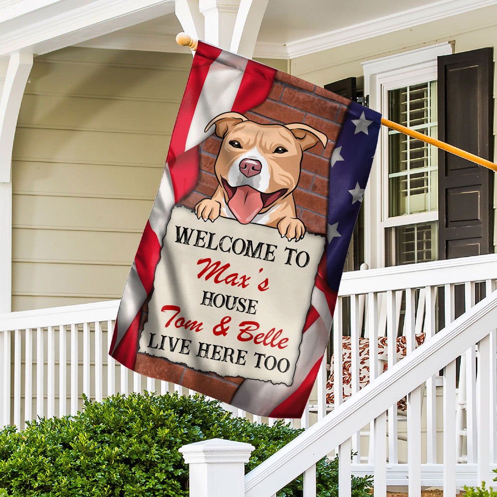 Welcome To Dog House - Personalized Custom Garden Flag
