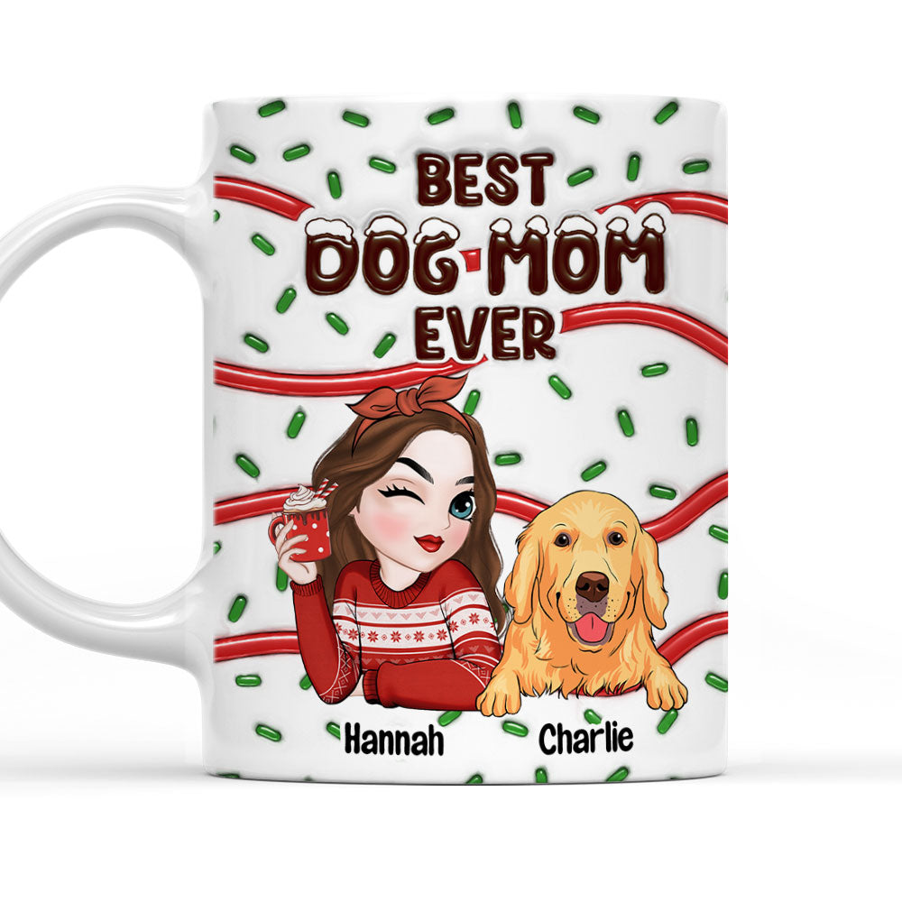 Best Dog Mom Dad Cake - Personalized Custom 3D Inflated Effect Mug