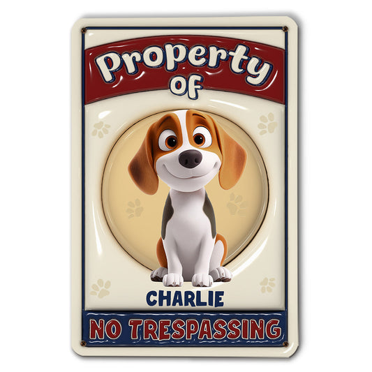 No Trespassing - Personalized Custom 3D Inflated Effect Metal Sign
