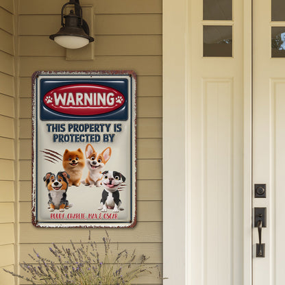 Property Is Protected By Ver 2 - Personalized Custom 3D Inflated Effect Metal Sign