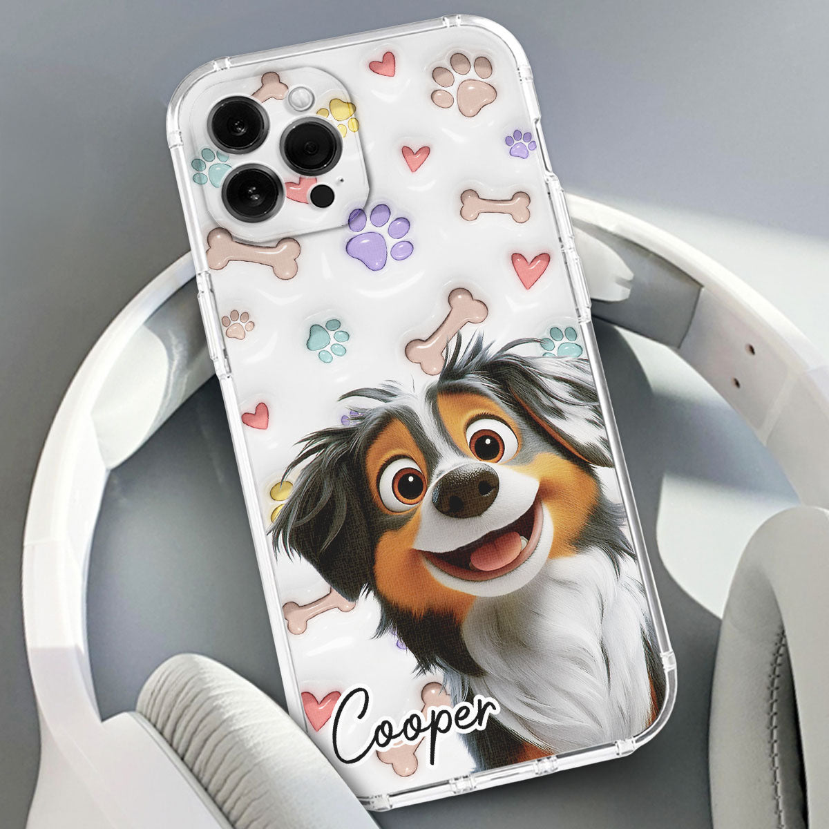 Baby Lovely Dogs - Personalized Custom 3D Inflated Effect Phone Case