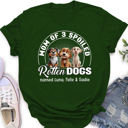 Spoiled Rotten Dog Chibi Cartoon - Personalized Custom Women's T-Shirt
