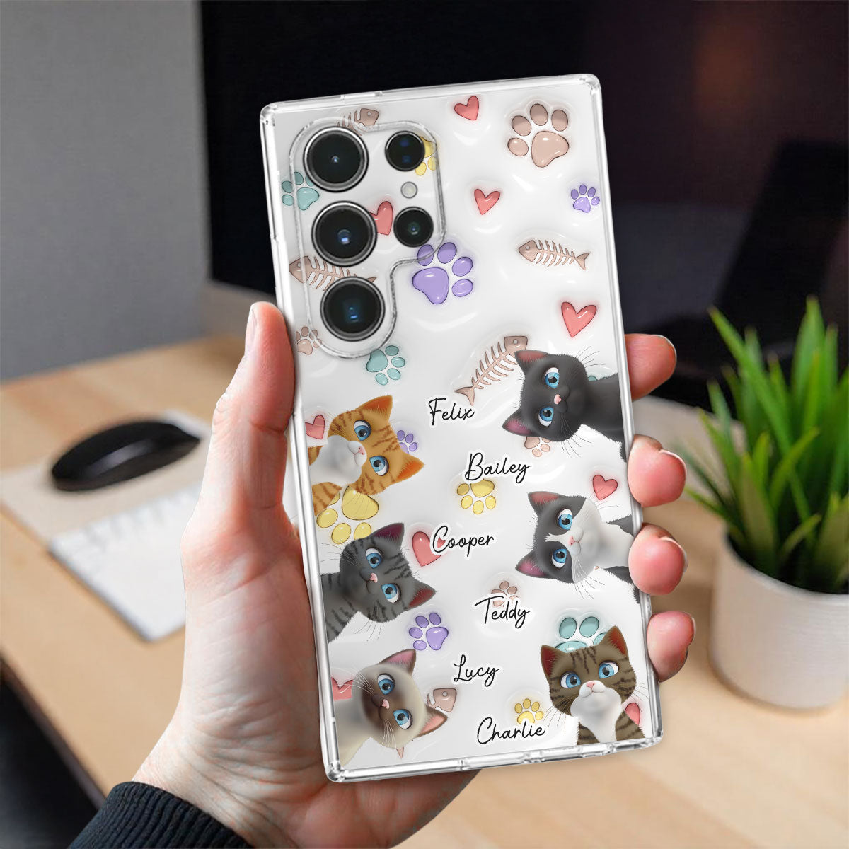 Baby Lovely Cat - Personalized Custom 3D Inflated Effect Phone Case