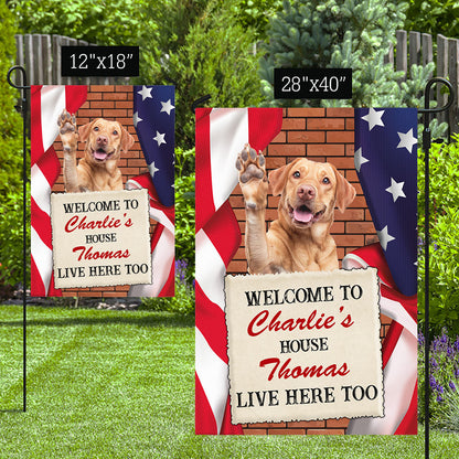 Welcome To Dog House - Personalized Custom Garden Flag