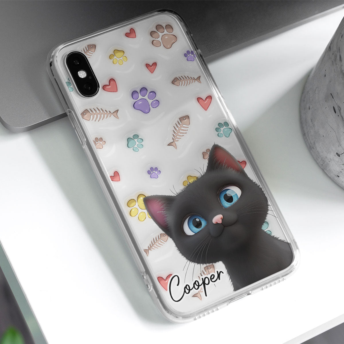 Baby Lovely Cat - Personalized Custom 3D Inflated Effect Phone Case