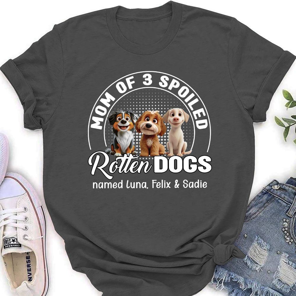 Spoiled Rotten Dog Chibi Cartoon - Personalized Custom Women's T-Shirt