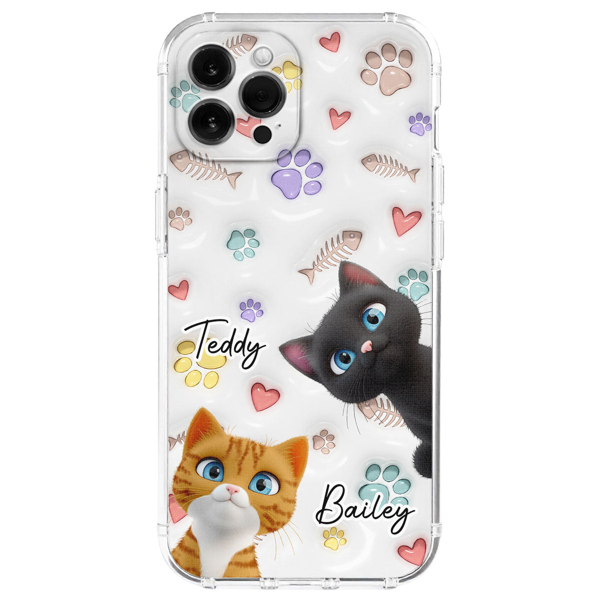 Baby Lovely Cat - Personalized Custom 3D Inflated Effect Phone Case