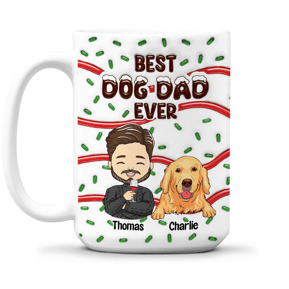 Best Dog Mom Dad Cake - Personalized Custom 3D Inflated Effect Mug