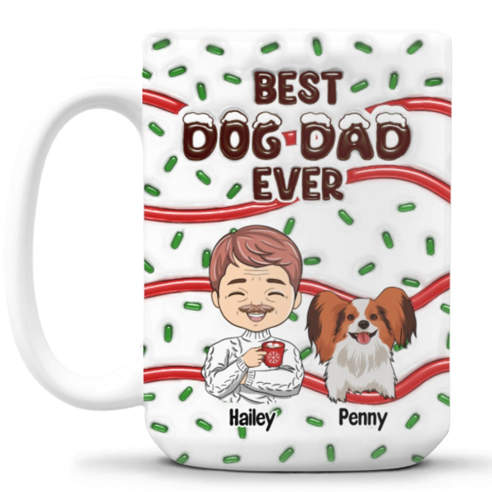 Best Dog Mom Dad Cake - Personalized Custom 3D Inflated Effect Mug