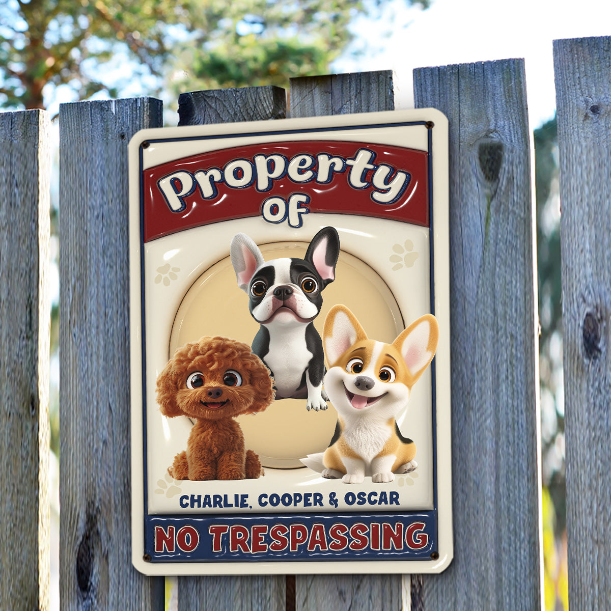 No Trespassing - Personalized Custom 3D Inflated Effect Metal Sign