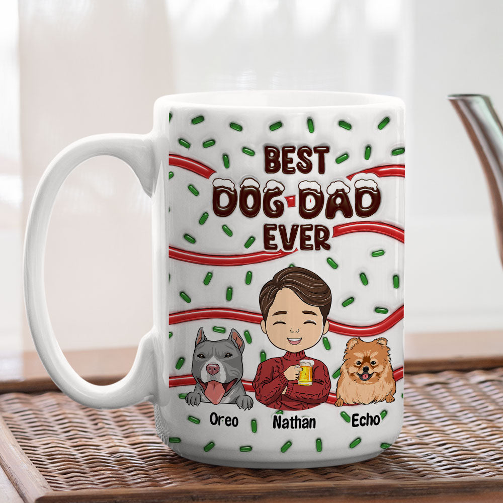 Best Dog Mom Dad Cake - Personalized Custom 3D Inflated Effect Mug
