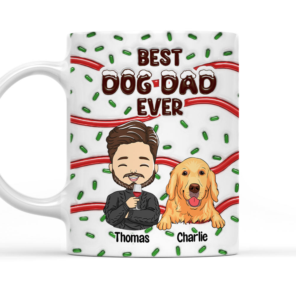 Best Dog Mom Dad Cake - Personalized Custom 3D Inflated Effect Mug