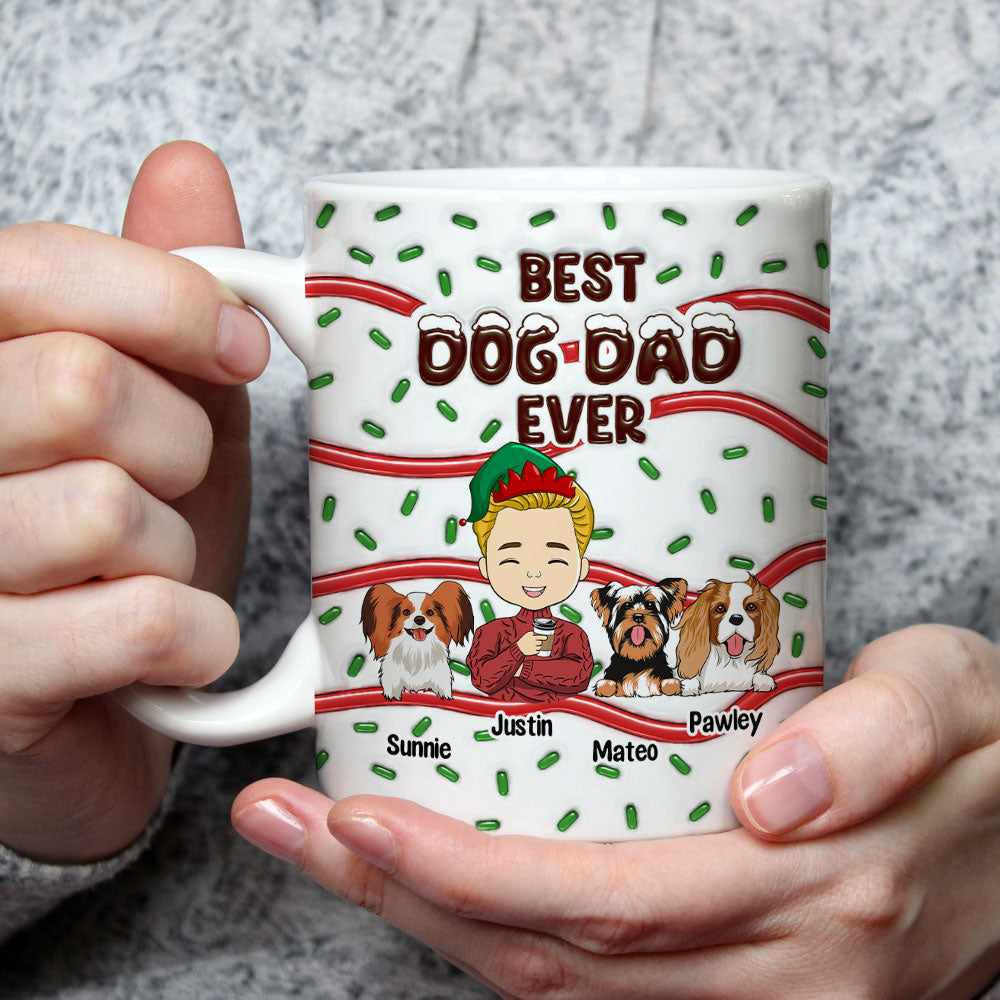 Best Dog Mom Dad Cake - Personalized Custom 3D Inflated Effect Mug