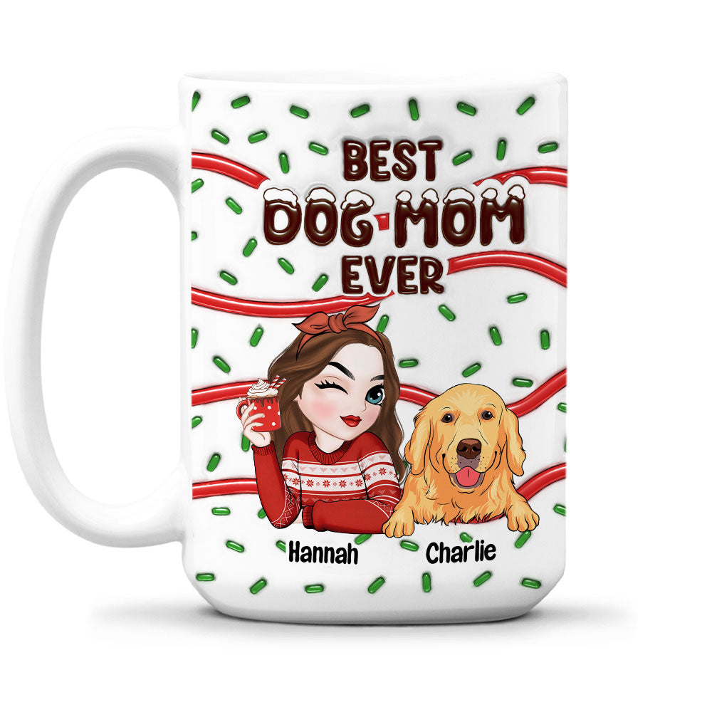 Best Dog Mom Dad Cake - Personalized Custom 3D Inflated Effect Mug