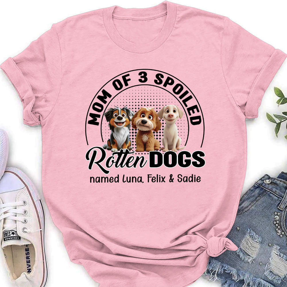 Lovely Spoiled Rotten Dog Chibi Cartoon - Personalized Custom Women's T-Shirt