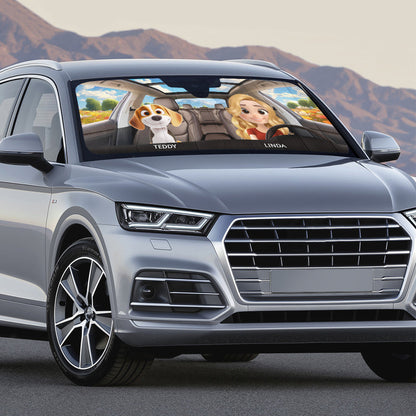Life Is Better With My Dog - Personalized Car Sunshade