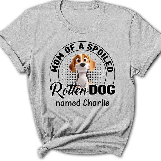 Lovely Spoiled Rotten Dog Chibi Cartoon - Personalized Custom Women's T-Shirt