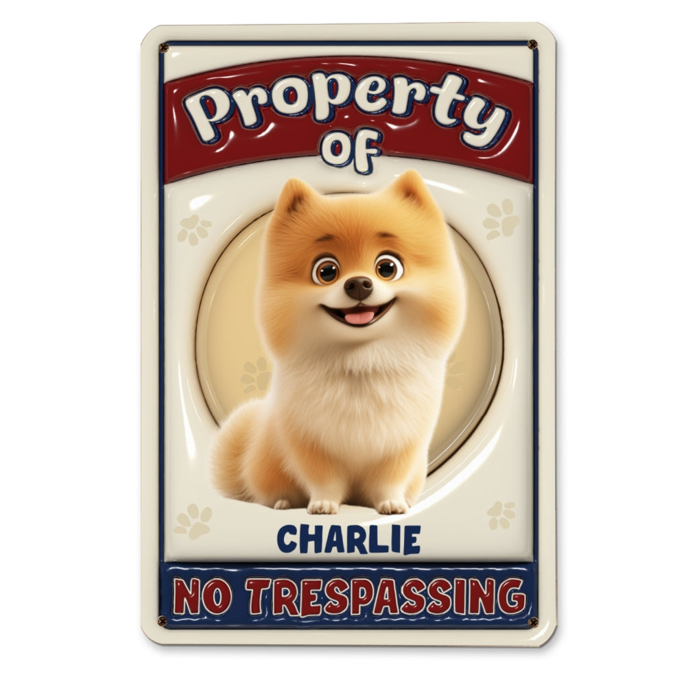 No Trespassing - Personalized Custom 3D Inflated Effect Metal Sign